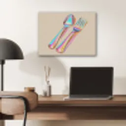 Regenboog - Lepel - Vork PET vilt klein -sfeer5