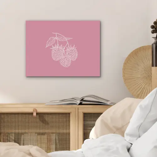 Frambozen - Steel - Getekend - Roze PET vilt klein -sfeer3