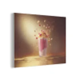 Framboos - Smoothie - Drinken - Roze PET vilt klein -3d