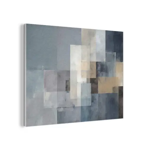 Rechthoeken - Abstract - Blauw PET vilt klein -3d