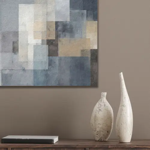 Rechthoeken - Abstract - Blauw PET vilt klein -sfeer6_closeup