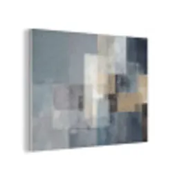 Rechthoeken - Abstract - Blauw PET vilt klein -3d