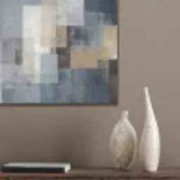 Rechthoeken - Abstract - Blauw PET vilt klein -sfeer6_closeup