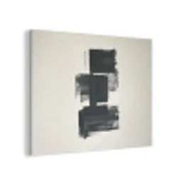 Rechthoeken - Penseelstreken - Abstract - Zwart PET vilt klein -3d