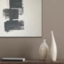 Rechthoeken - Penseelstreken - Abstract - Zwart PET vilt klein -sfeer6_closeup
