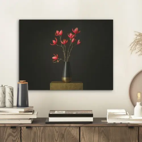 Rode - Bloemen - Vaas PET vilt klein -sfeer1