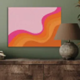 Retro - Waves - Kleurrijk PET vilt klein -sfeer2
