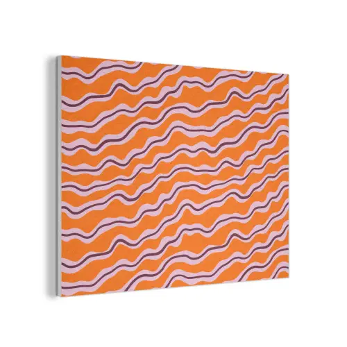 Retro - Golvend - Oranje PET vilt klein 837 -3d