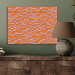 Retro - Golvend - Oranje PET vilt klein 837 -sfeer2