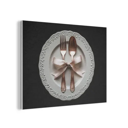 Rose - Strik - Bestek PET vilt klein -3d