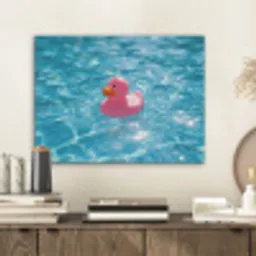 Badeend - Dobberend - Roze PET vilt klein -sfeer1