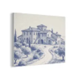 Rustiek - Landgoed - Blauw PET vilt klein -3d