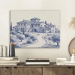 Rustiek - Landgoed - Blauw PET vilt klein -sfeer1