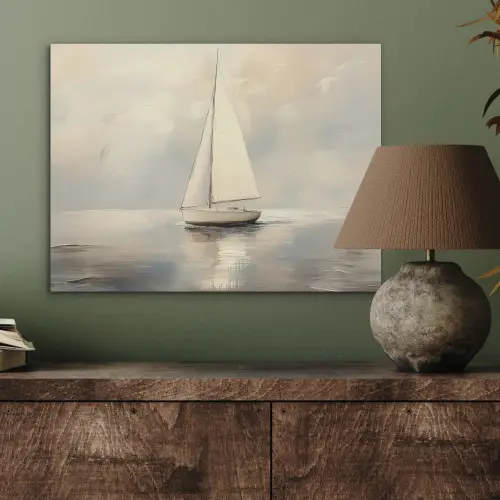 Zeilschip - Zee - Bewolkt PET vilt klein -sfeer2