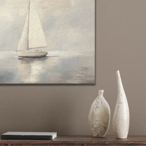 Zeilschip - Zee - Bewolkt PET vilt klein -sfeer6_closeup