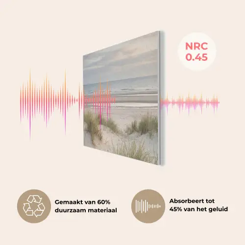 Zandstrand - Bewolkt - Duinen PET vilt klein -USP_NL