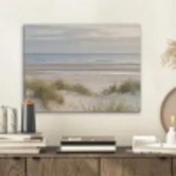 Zandstrand - Bewolkt - Duinen PET vilt klein -sfeer1