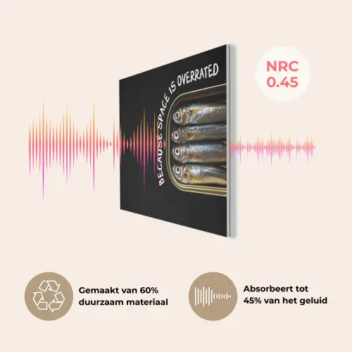 Sardines - Tekst - Vis - Blik PET vilt klein -USP_NL