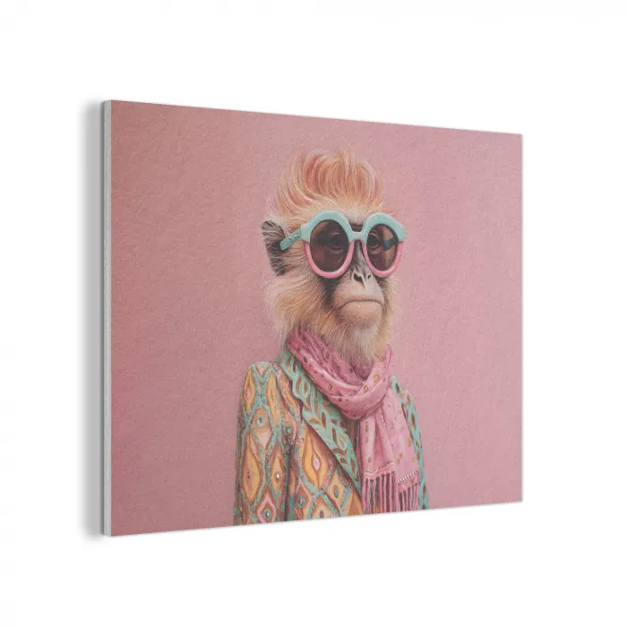 Sjaal - Aap - Zonnebril - Jasje PET vilt klein -3d