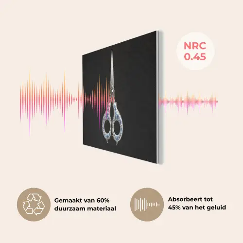 Schaar - Delfts blauw - Zwart PET vilt klein -USP_NL