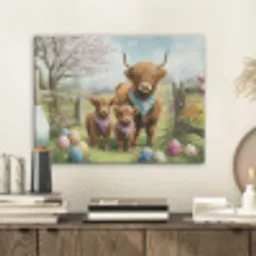 Schotsehooglanders - Paaseieren - Lente PET vilt klein -sfeer1