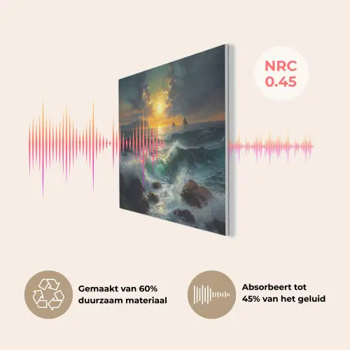 Zee - Zon - Golven - Rotsen PET vilt klein -USP_NL