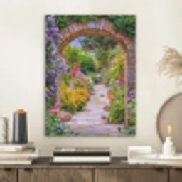 Doorkijk - Bloemen - Pad - Natuur PET vilt klein -sfeer1