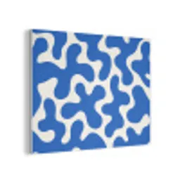 Vormen - Abstract - Blauw - Golven PET vilt klein -3d