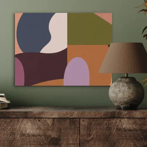 Vormen - Abstract - Kleuren - Vierkant PET vilt klein -sfeer2