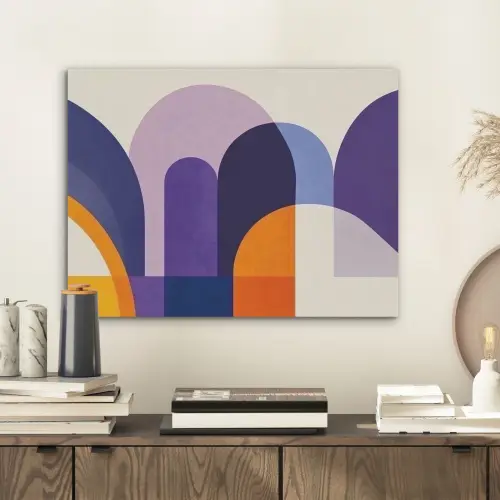Vormen - Abstract - Grafisch - Oranje PET vilt klein -sfeer1
