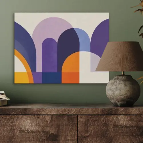 Vormen - Abstract - Grafisch - Oranje PET vilt klein -sfeer2