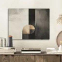 Vormen - Modern - Zwart PET vilt klein -sfeer1