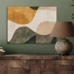 Vormen - Okergeel - Abstract PET vilt klein -sfeer2