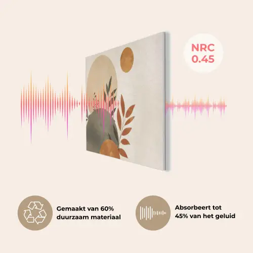 Vormen - Rond - Bladeren - Beige PET vilt klein -USP_NL