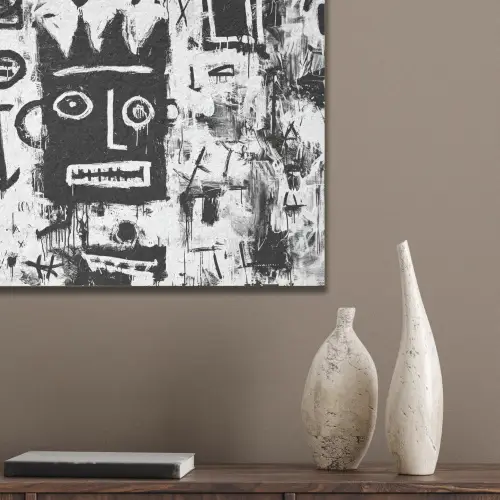 Vormen - Gezocht - Zwart - Abstract PET vilt klein -sfeer6_closeup