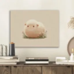 Schaap - Beige - Bloemen PET vilt klein -sfeer1