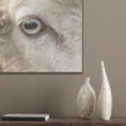 Schaap - Oog - Wit PET vilt klein -sfeer6_closeup