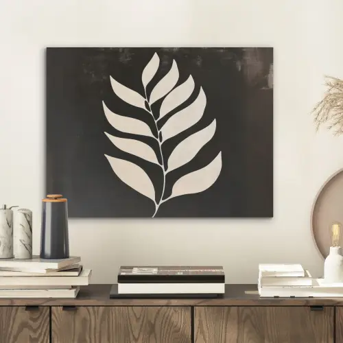 Blad - Wit - Minimalistisch PET vilt klein -sfeer1