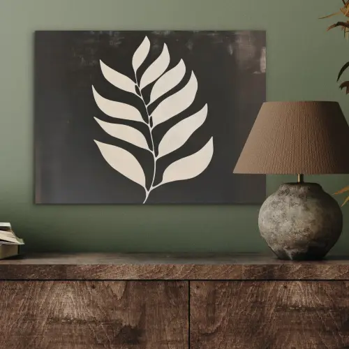 Blad - Wit - Minimalistisch PET vilt klein -sfeer2