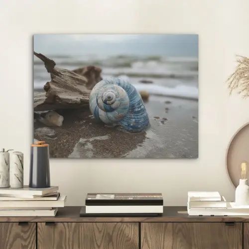 Schelp - Strand - Blauw - Zee PET vilt klein -sfeer1