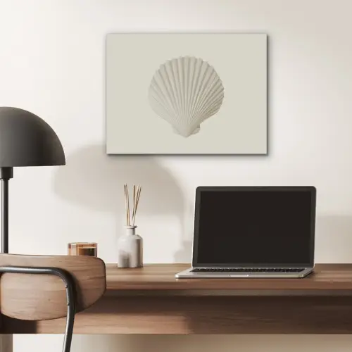 Schelp - Minimalistisch - Wit PET vilt klein -sfeer5