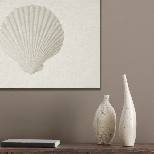 Schelp - Minimalistisch - Wit PET vilt klein -sfeer6_closeup