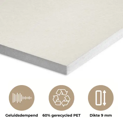 Schelp - Minimalistisch - Wit PET vilt klein -closeup_NL