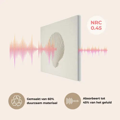 Schelp - Minimalistisch - Wit PET vilt klein -USP_NL