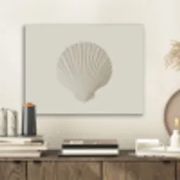 Schelp - Minimalistisch - Wit PET vilt klein -sfeer1