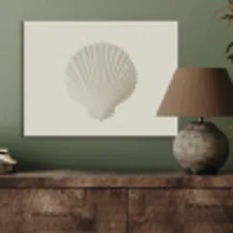 Schelp - Minimalistisch - Wit PET vilt klein -sfeer2