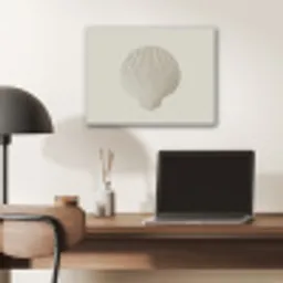 Schelp - Minimalistisch - Wit PET vilt klein -sfeer5
