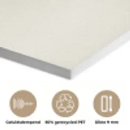 Schelp - Minimalistisch - Wit PET vilt klein -closeup_NL