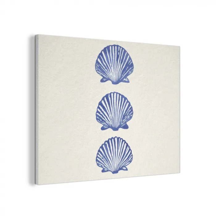 Schelpen - Blauw - Patroon PET vilt klein -3d