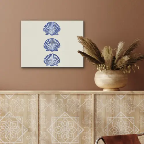 Schelpen - Blauw - Patroon PET vilt klein -sfeer4